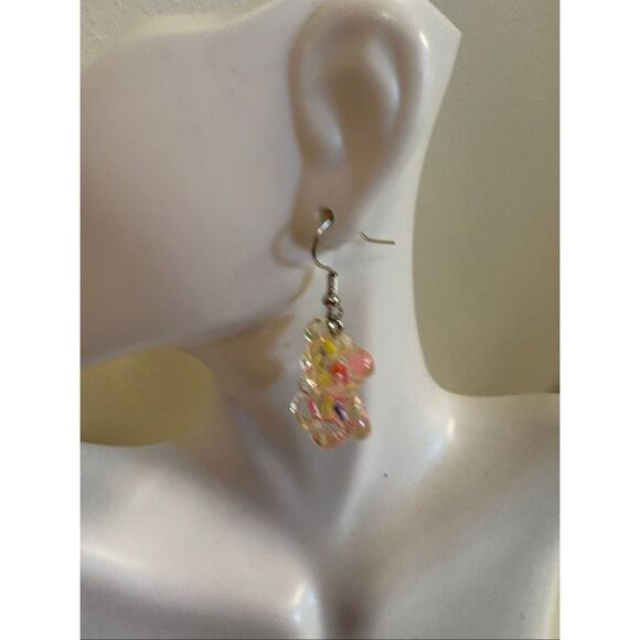 Confetti Bear Statememt Earrings - Picture 3 of 3